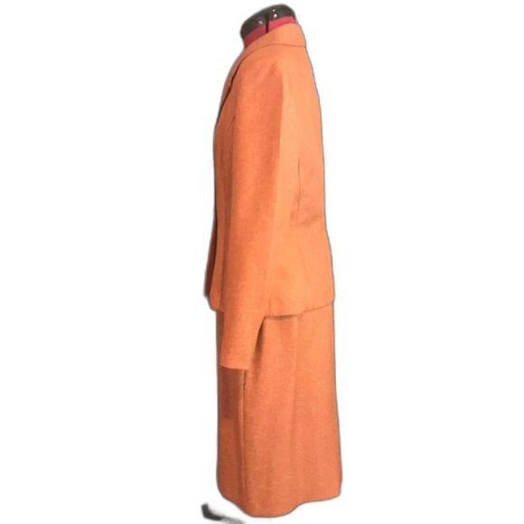 Le Suit Skirt Suit Women's Size 8 Rust Tweed 2-Piece Set Blazer & Skirt - Picture 2 of 9